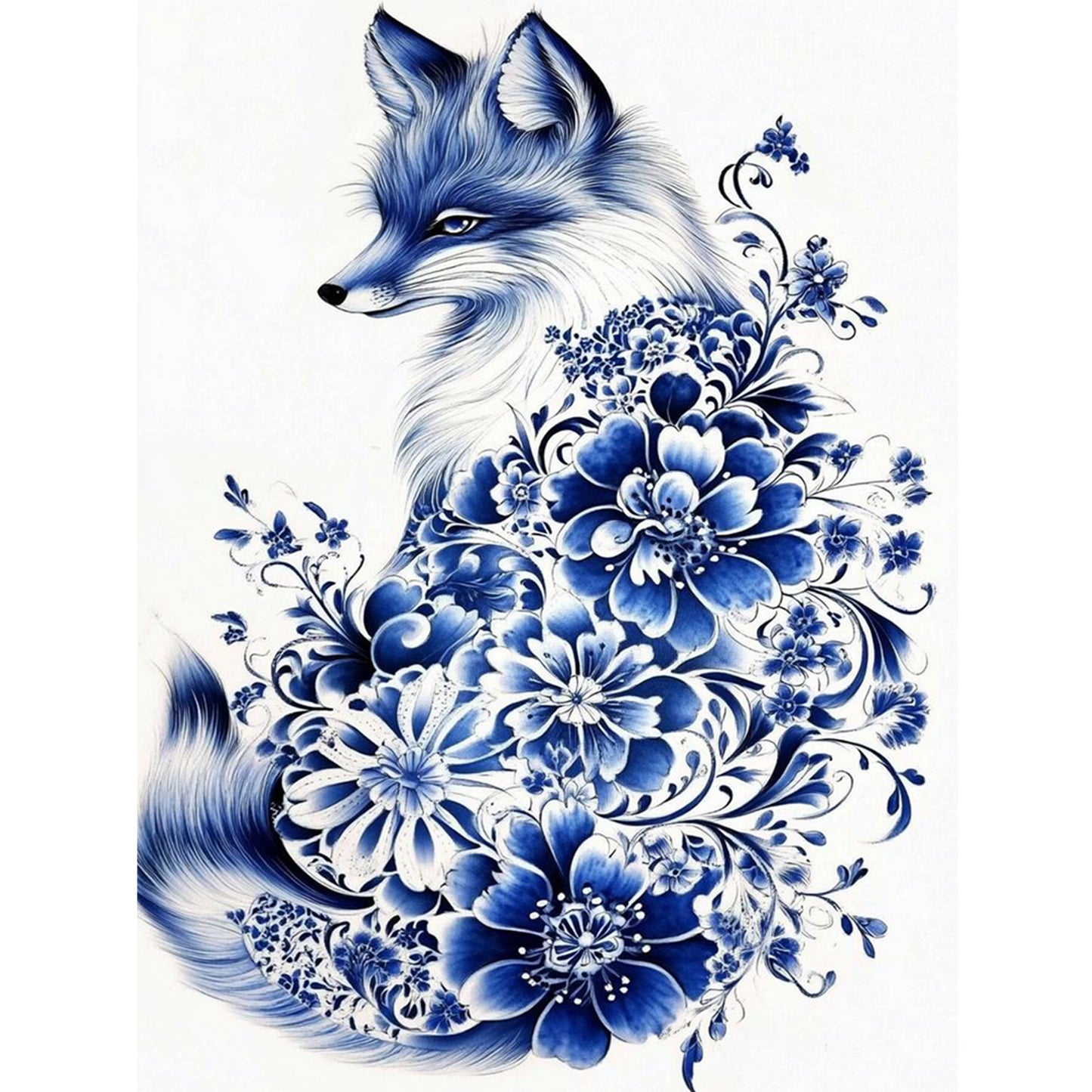 Porcelain Vixen - Full 11CT Stamped Cross Stitch 40x55CM - Huacan
