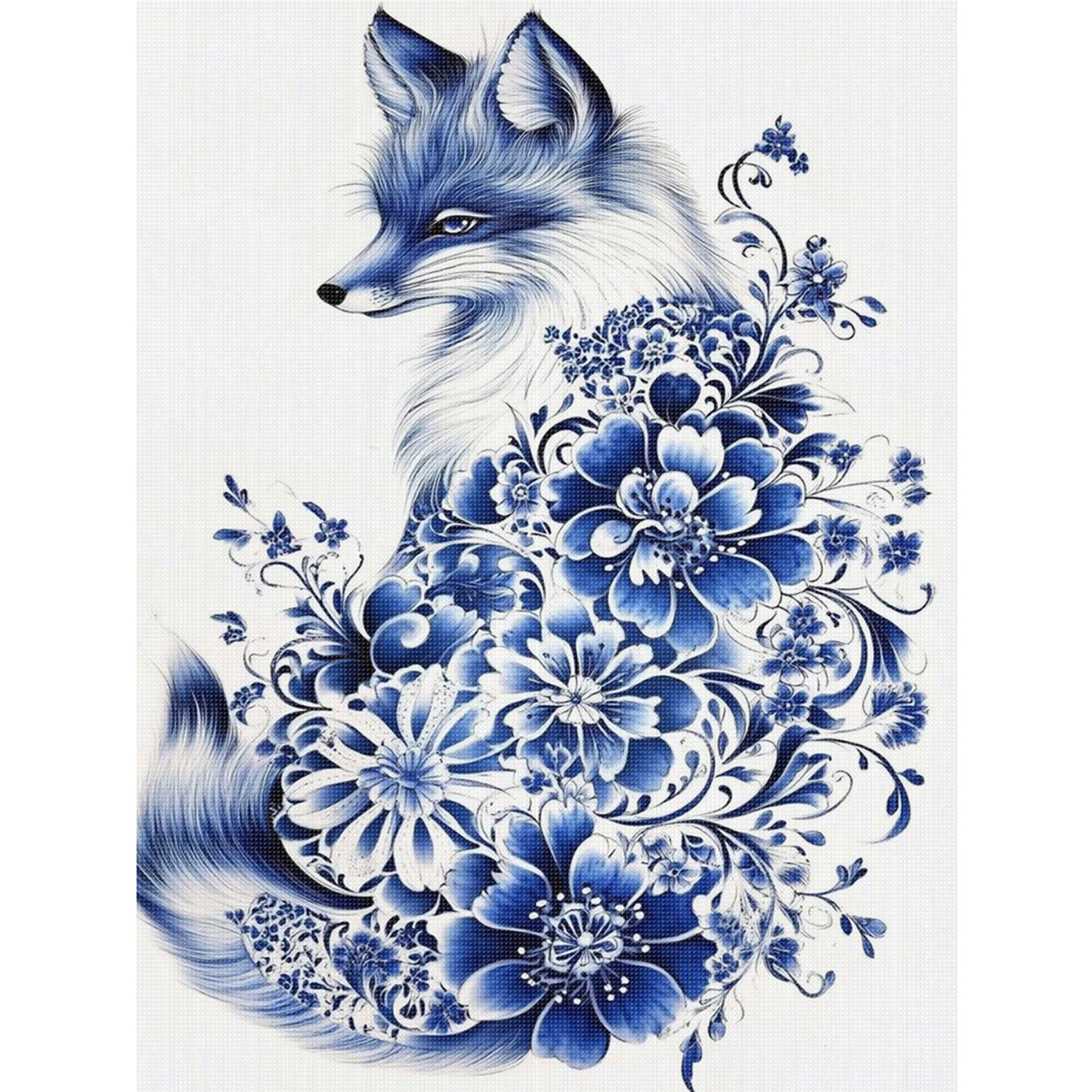 Porcelain Vixen - Full 11CT Stamped Cross Stitch 40x55CM - Huacan