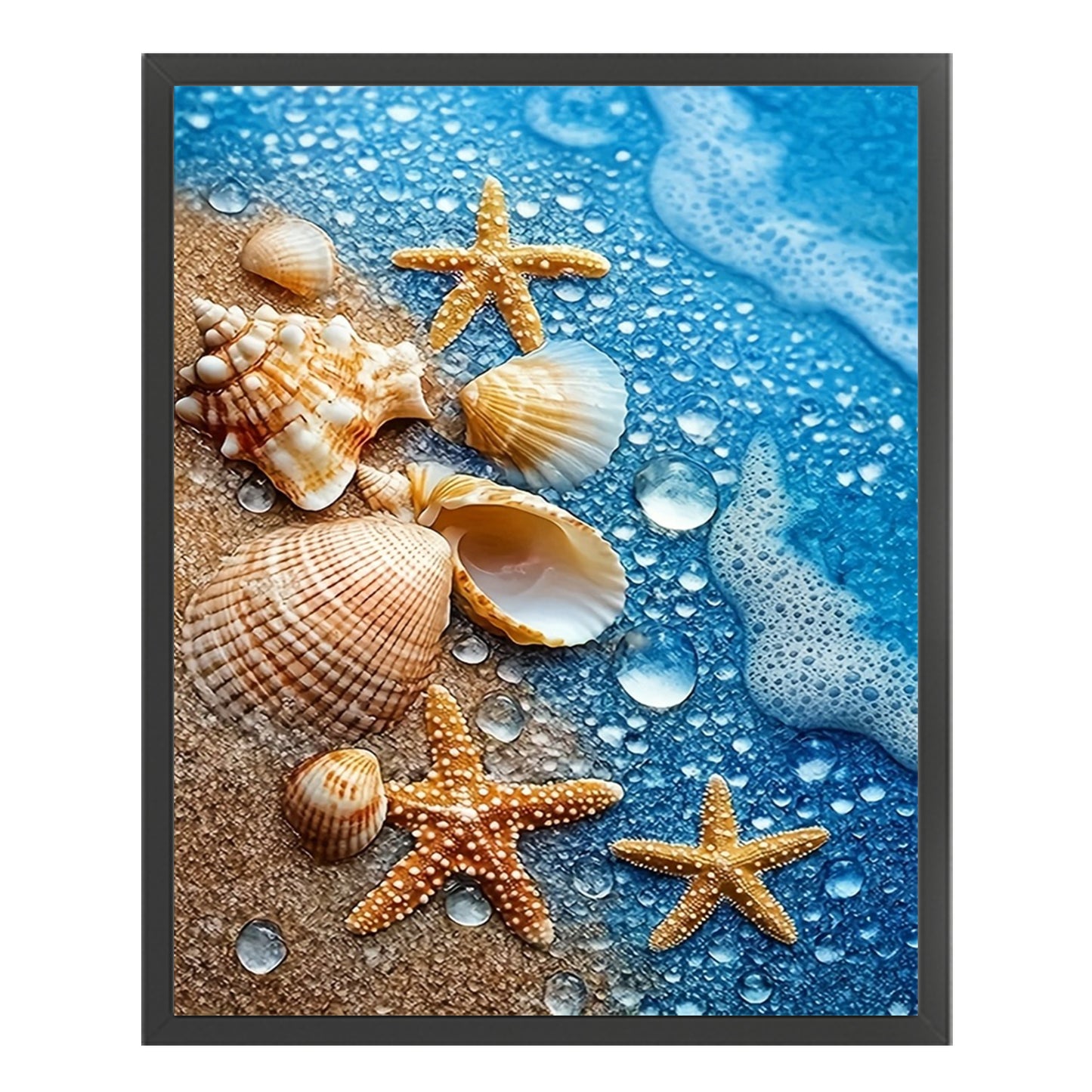 Seashell Starfish - Full 11CT Stamped Cross Stitch 40x50CM - Huacan