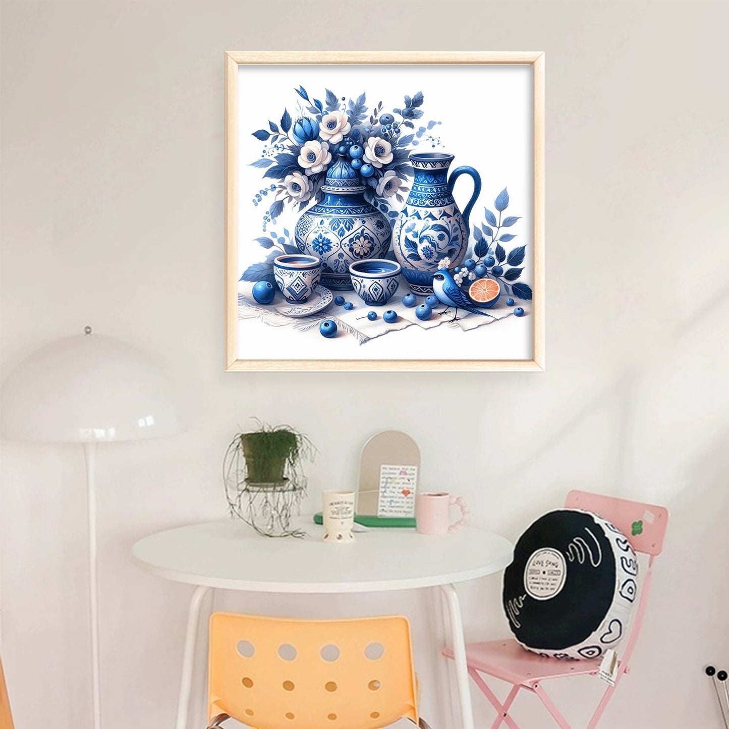 Porcelain Tea Set - Full 11CT Stamped Cross Stitch 40x40CM - Huacan