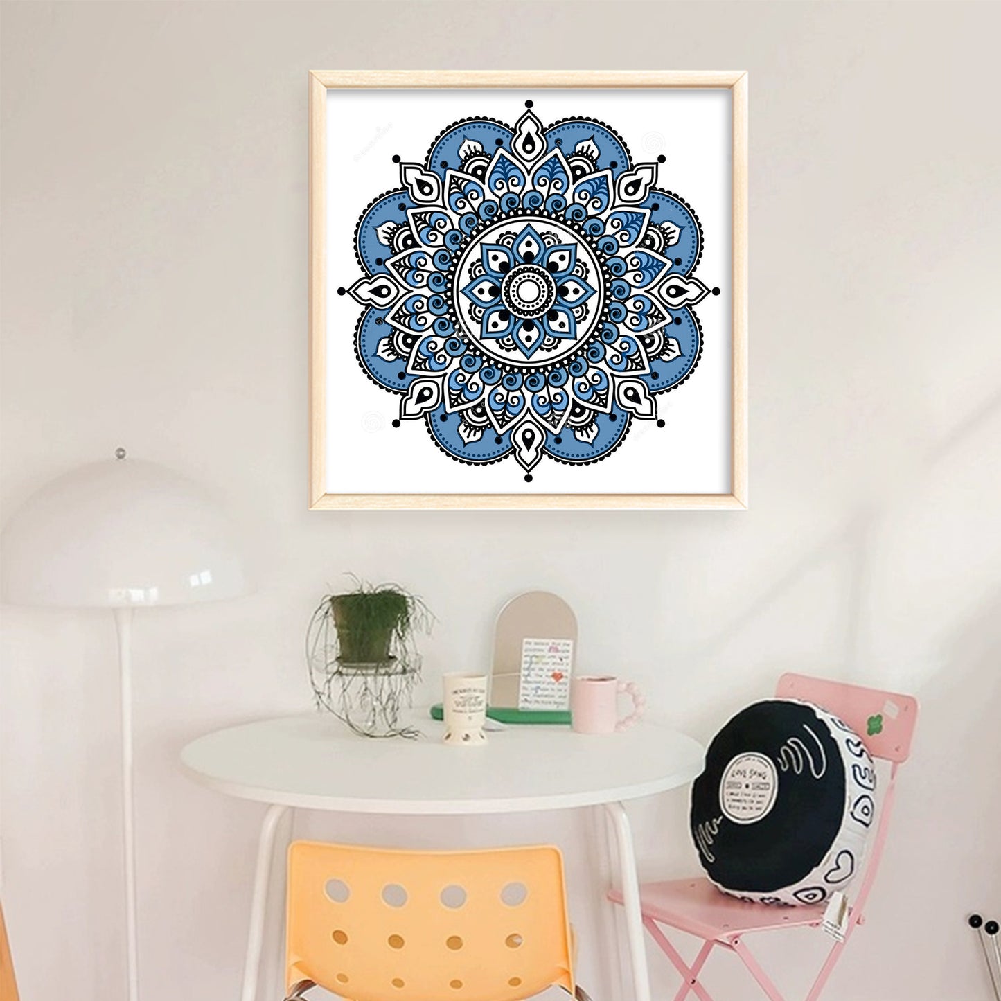 Porcelain Mandala - Full 11CT Stamped Cross Stitch 40x40CM - Huacan