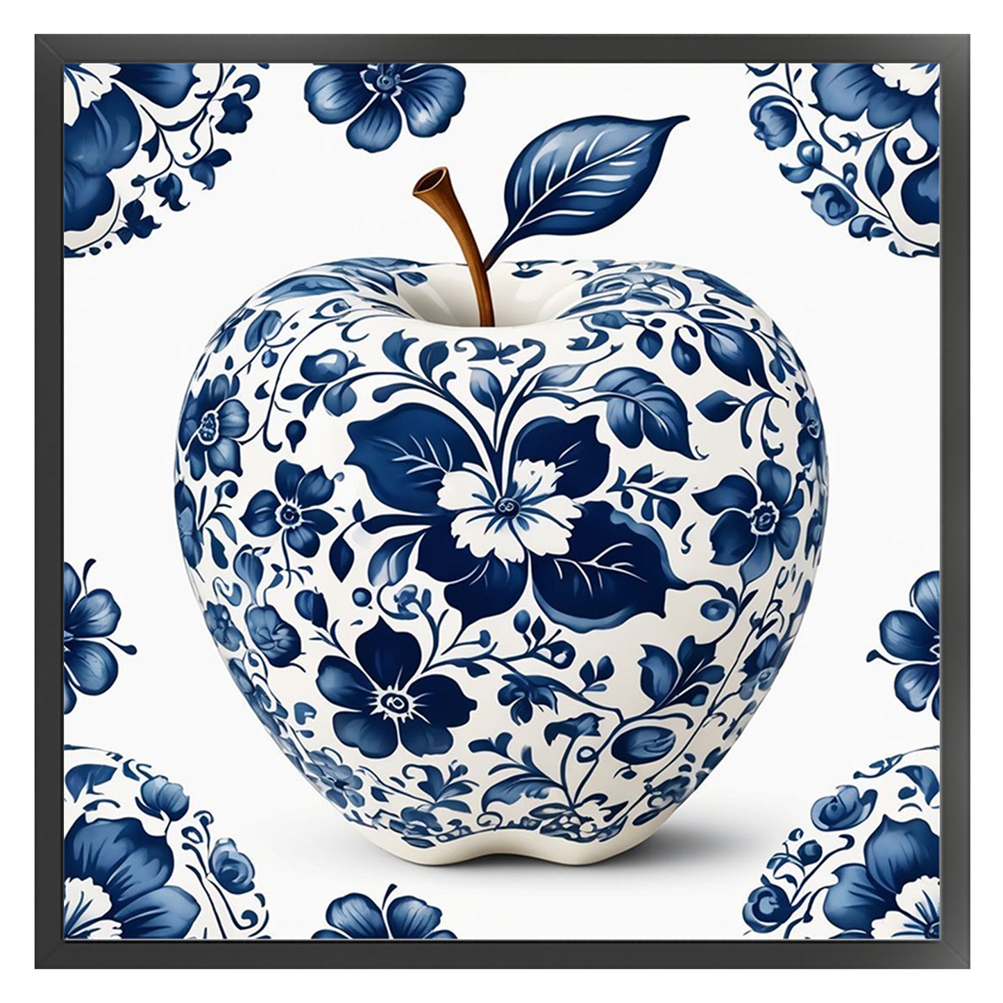 Porcelain Apple - Full 11CT Stamped Cross Stitch 40x40CM - Huacan