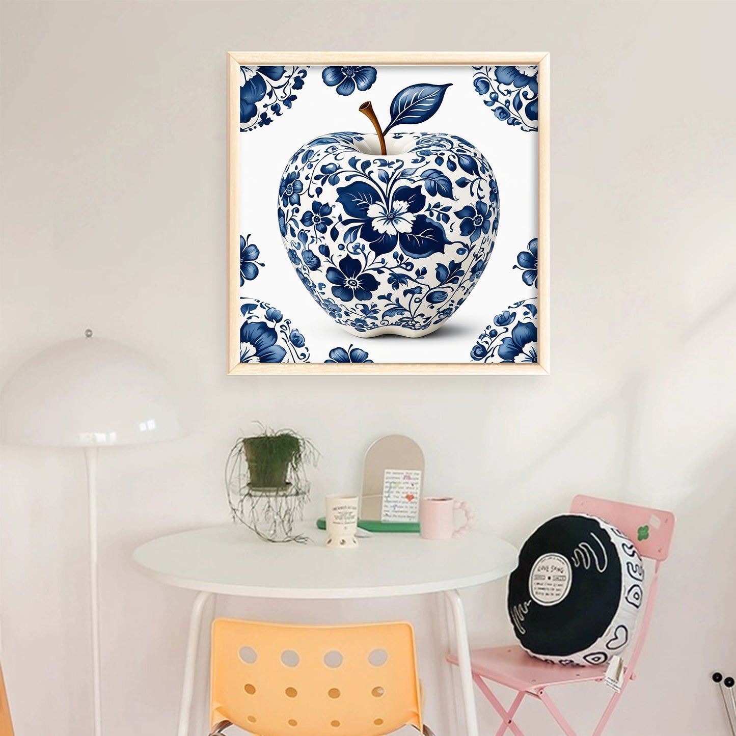Porcelain Apple - Full 11CT Stamped Cross Stitch 40x40CM - Huacan