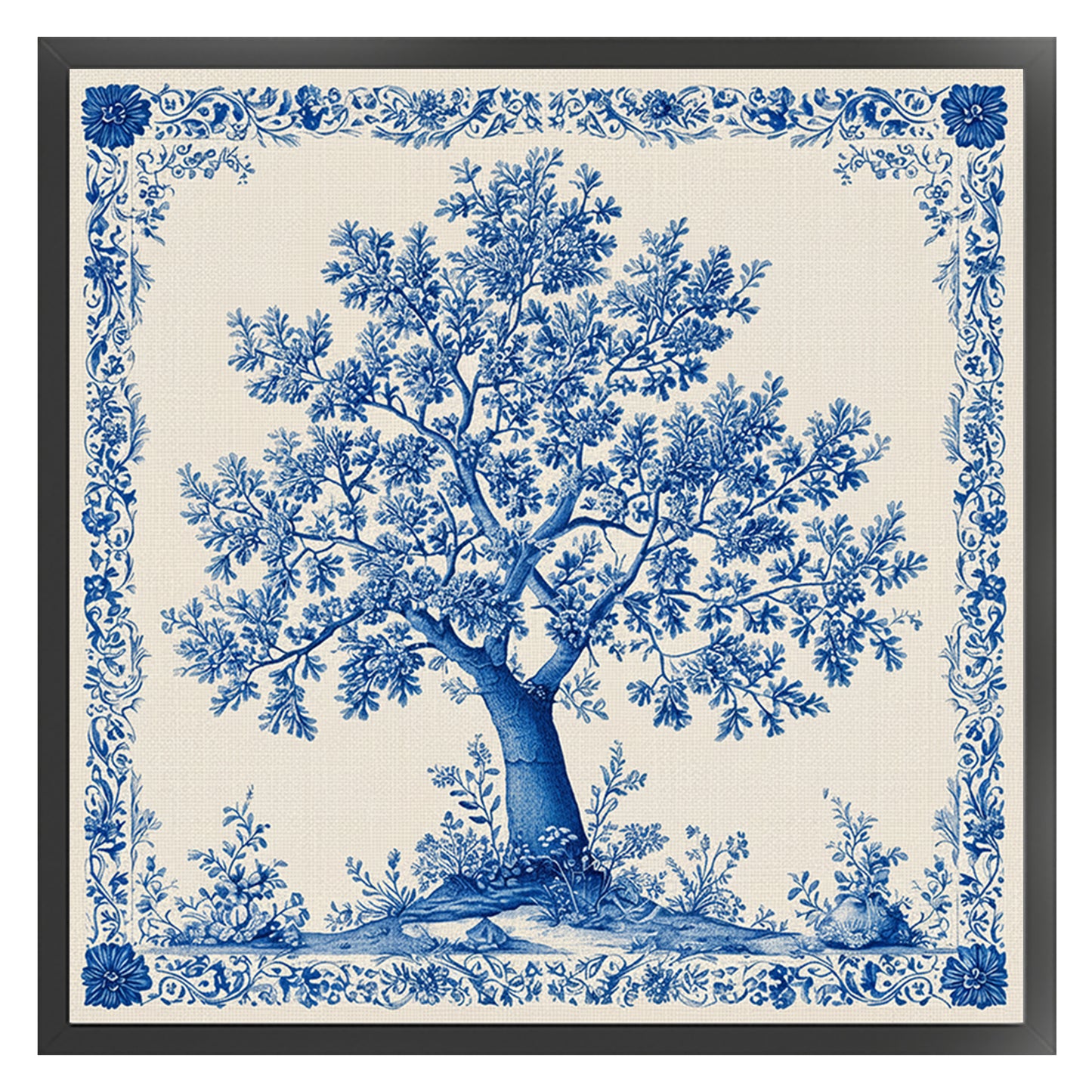 Porcelain Tree Of Life - Full 11CT Stamped Cross Stitch 40x40CM - Huacan