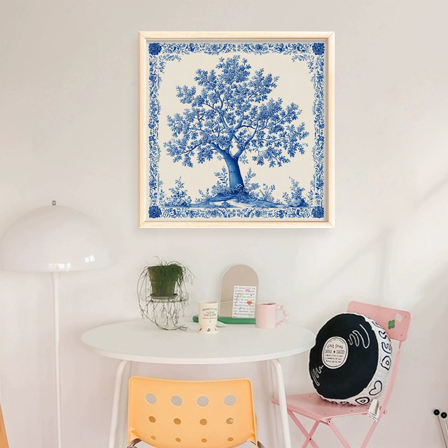 Porcelain Tree Of Life - Full 11CT Stamped Cross Stitch 40x40CM - Huacan