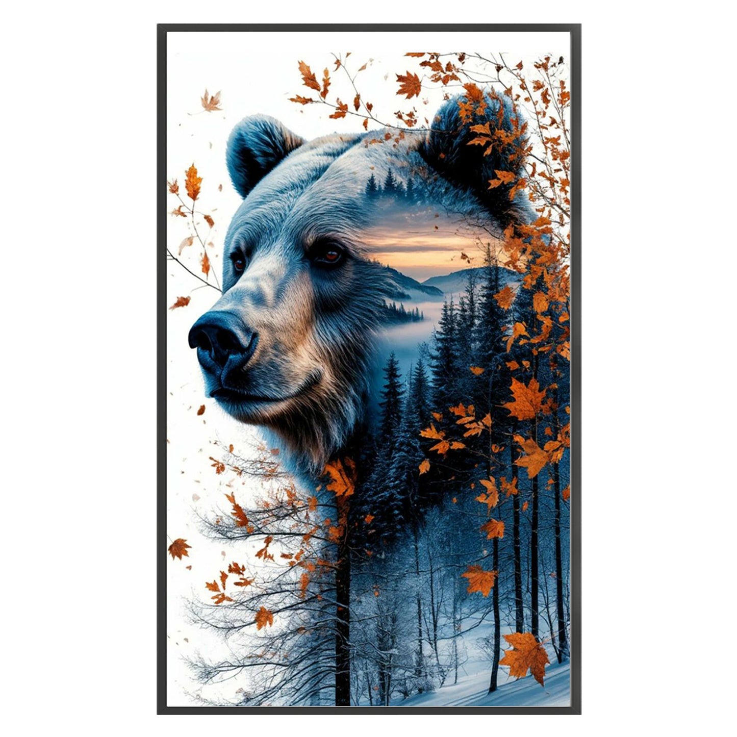 Animal Forest - Full 11CT Stamped Cross Stitch 40x65CM - Huacan