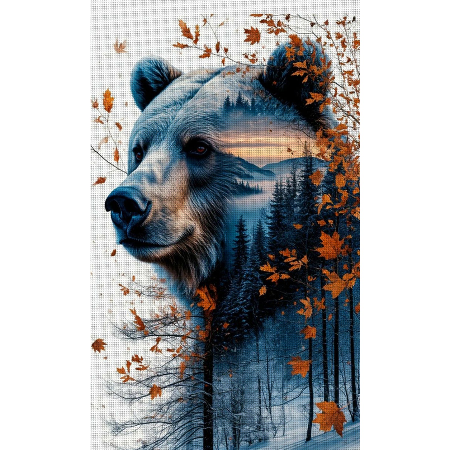 Animal Forest - Full 11CT Stamped Cross Stitch 40x65CM - Huacan