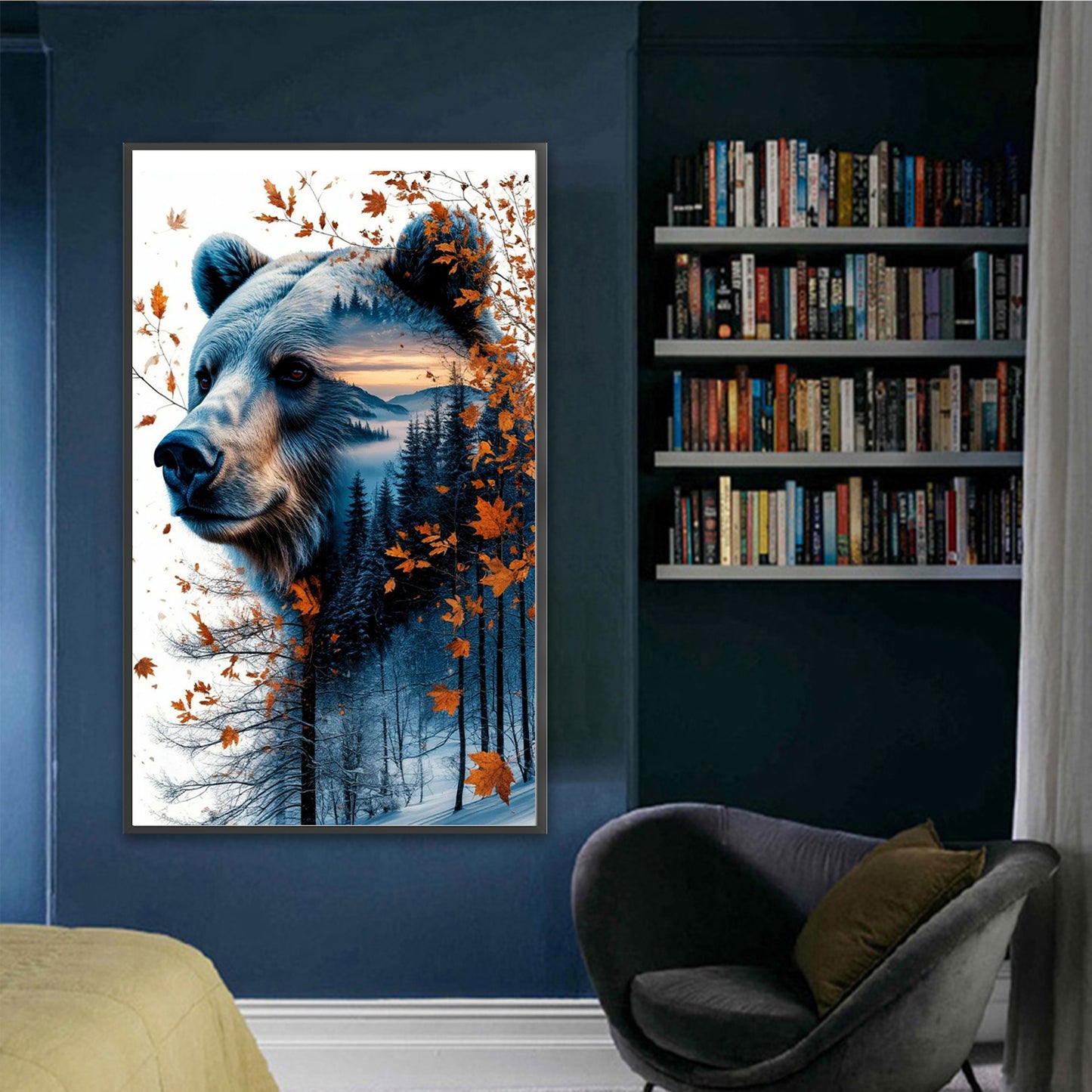Animal Forest - Full 11CT Stamped Cross Stitch 40x65CM - Huacan