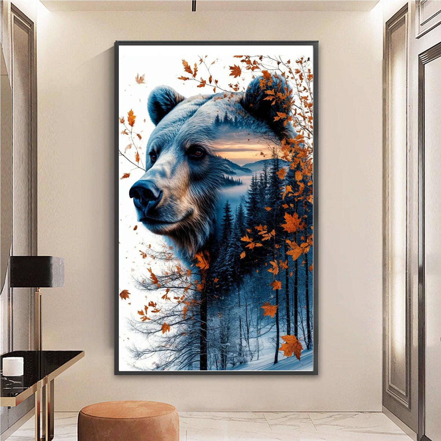 Animal Forest - Full 11CT Stamped Cross Stitch 40x65CM - Huacan