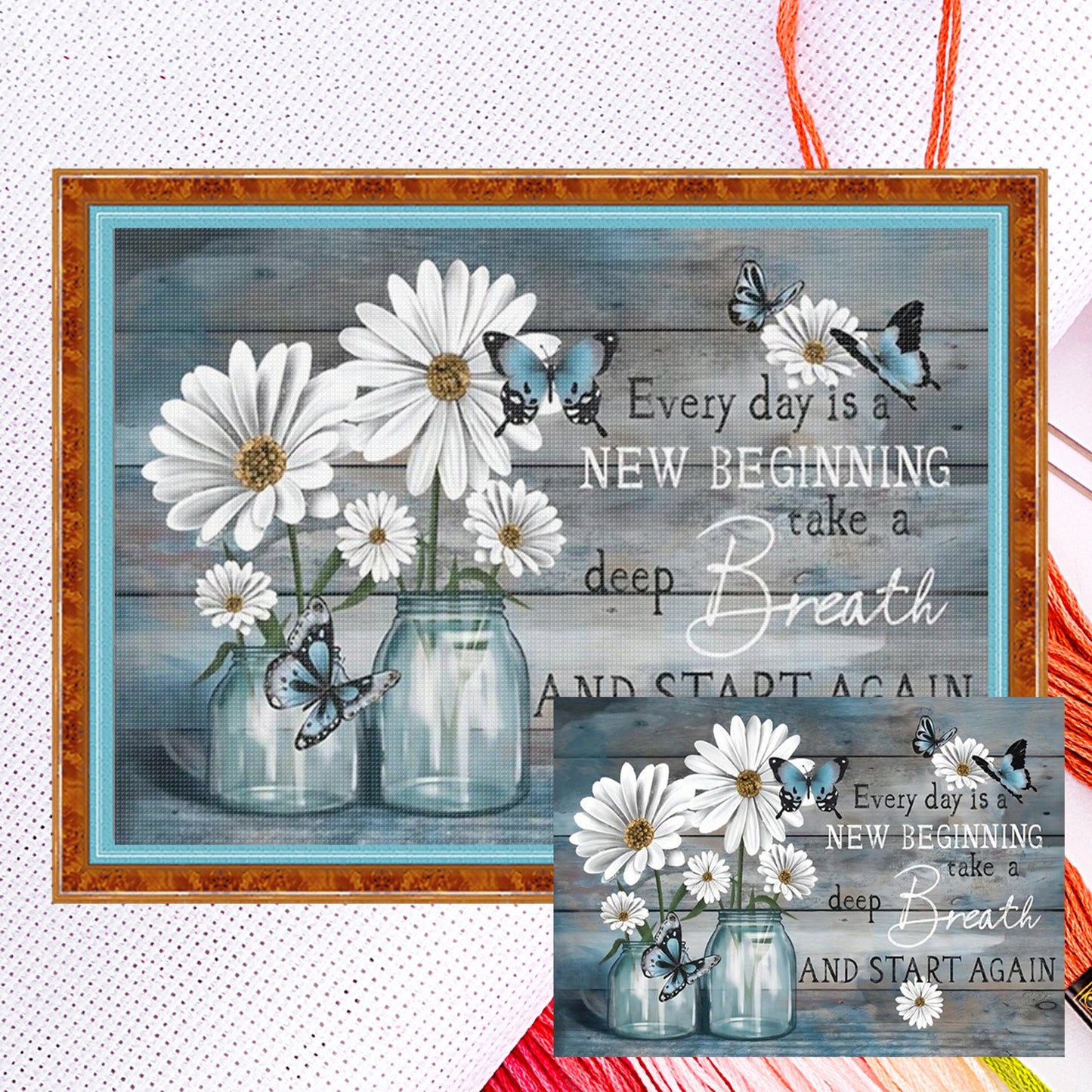 Flower Vase - Full 14CT Counted Cross Stitch 50x33CM - Huacan