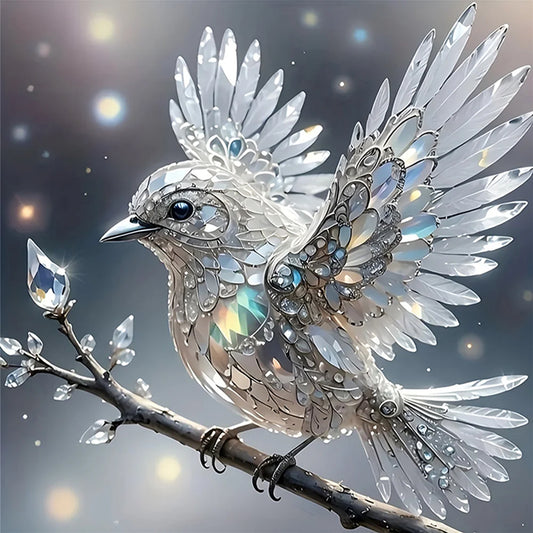 Crystal Bird - Full 11CT Stamped Cross Stitch 40x40CM - Huacan