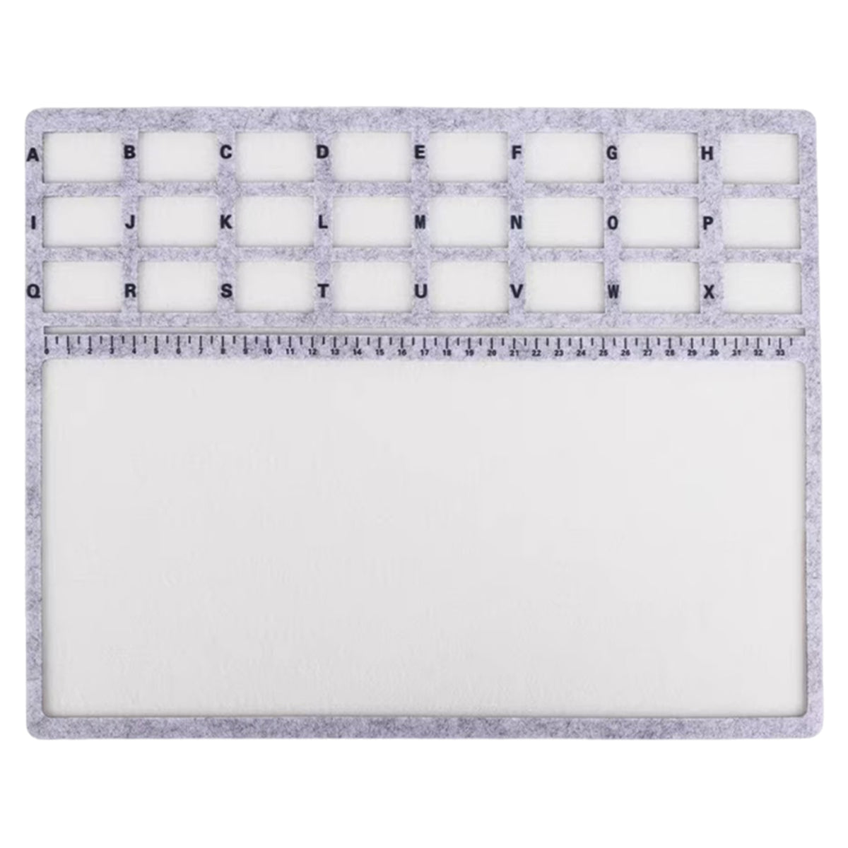 Felt Beading Mat Alphabet Scale Beading Mat with Measurement Markings Rectangle Felt Bead Tray Non Slip Bead Crafting Storage Mats for DIY Bead Embroidery/Bracelets/Earrings (35.5x28x0..5cm)