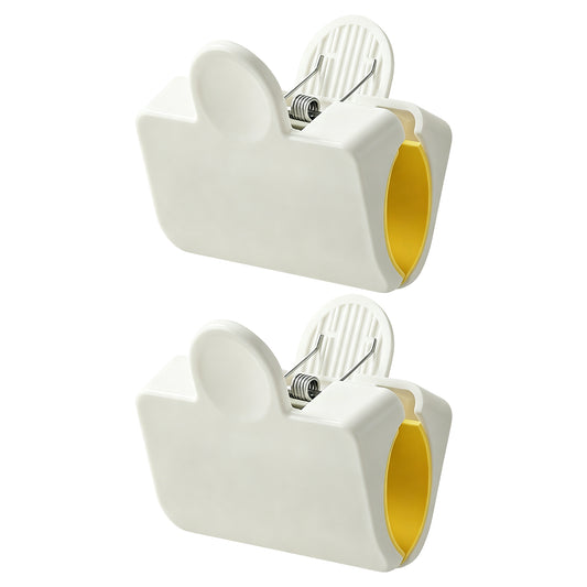 2PCS Cross Stitch Embroidery Fix Clips Large | White Yellow Fixing Clamps for Embroideries Dressmaking Projects