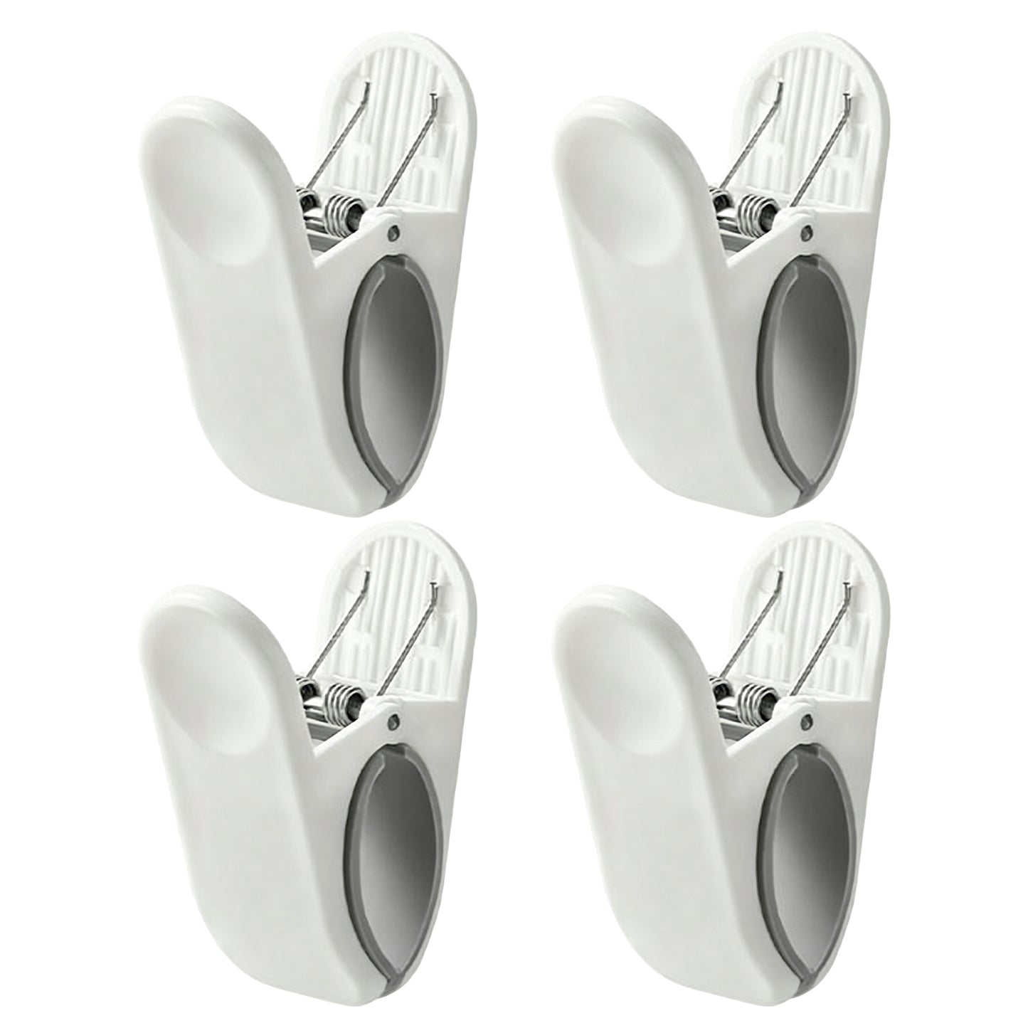 4PCS Cross Stitch Embroidery Fix Clips Small | White Gray Trumpet Clamps for Embroideries Dressmaking Projects