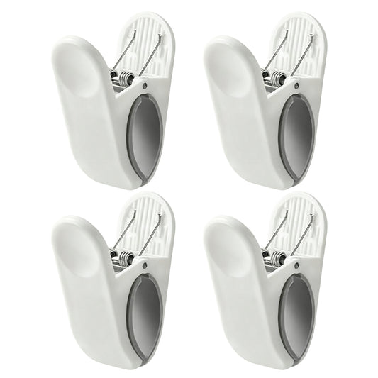 4PCS Cross Stitch Embroidery Fix Clips Small | White Gray Trumpet Clamps for Embroideries Dressmaking Projects