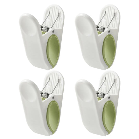 4PCS Cross Stitch Embroidery Fix Clips Small | White Green Trumpet Clamps for Embroideries Dressmaking Projects