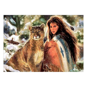Indian 40*30 CM(Canvas) Round Drill Diamond Painting