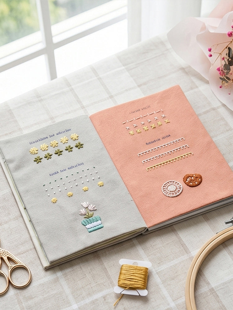 Embroidery Books of Stitches with Patterns for Beginners & DIY Craft Lovers