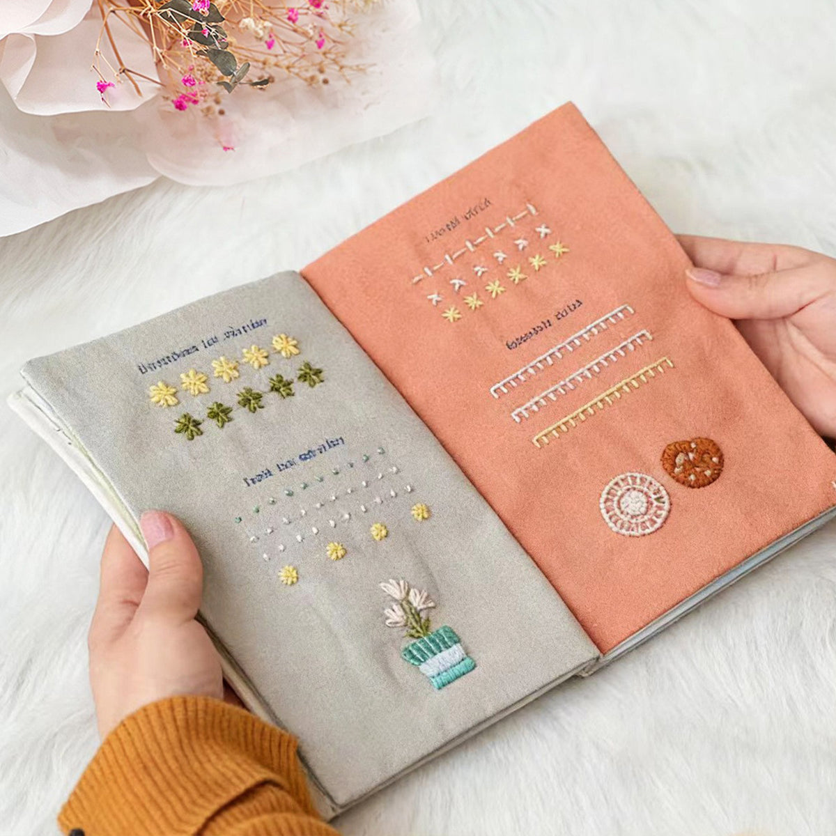 Embroidery Books of Stitches with Patterns for Beginners & DIY Craft Lovers