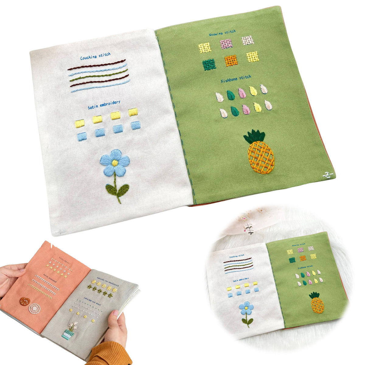 Embroidery Books of Stitches with Patterns for Beginners & DIY Craft Lovers