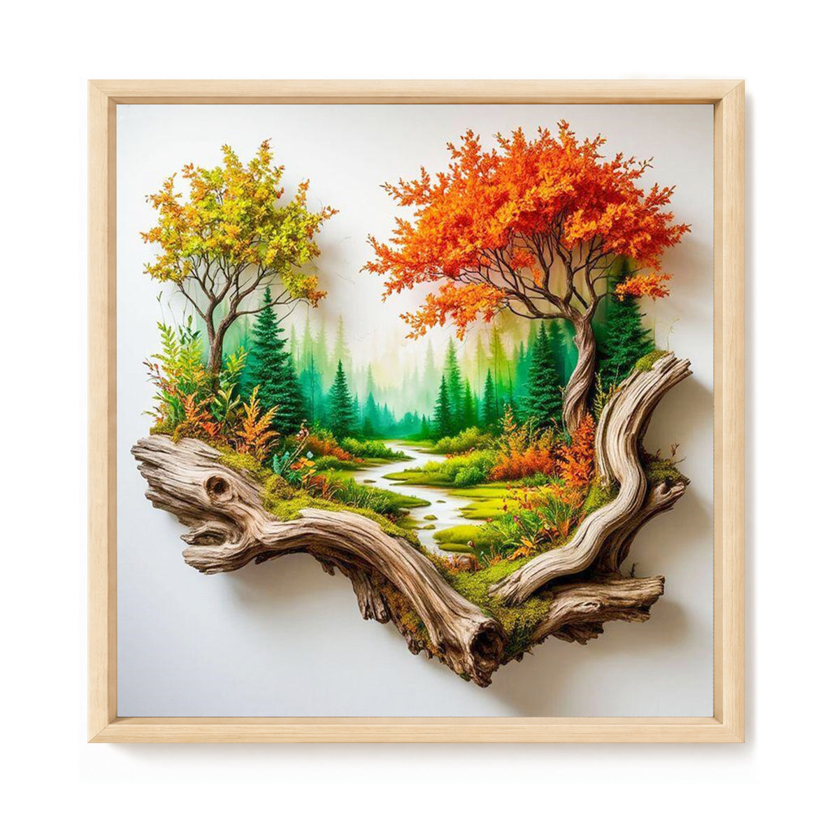 Deadwood Double Trees Valley Landschaft – Vollständiges 11CT Stempel-Kreuzstich-Set 40x40CM – Huacan