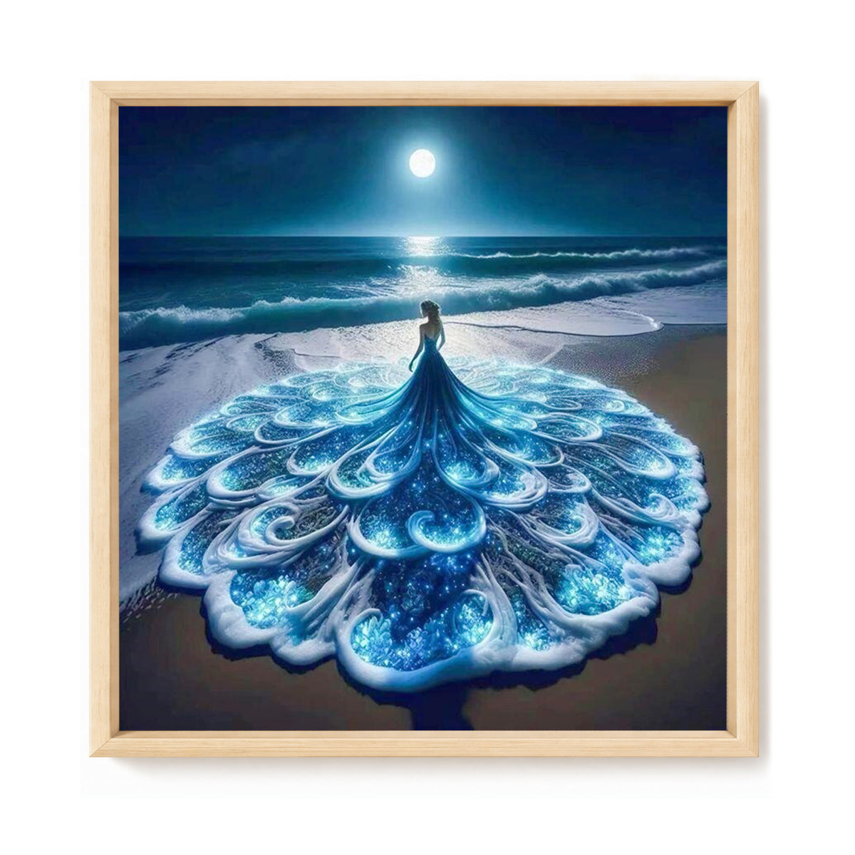 Strandmädchen - Vollständiges 11CT gestempeltes Kreuzstich-Set 45x45CM - Huacan