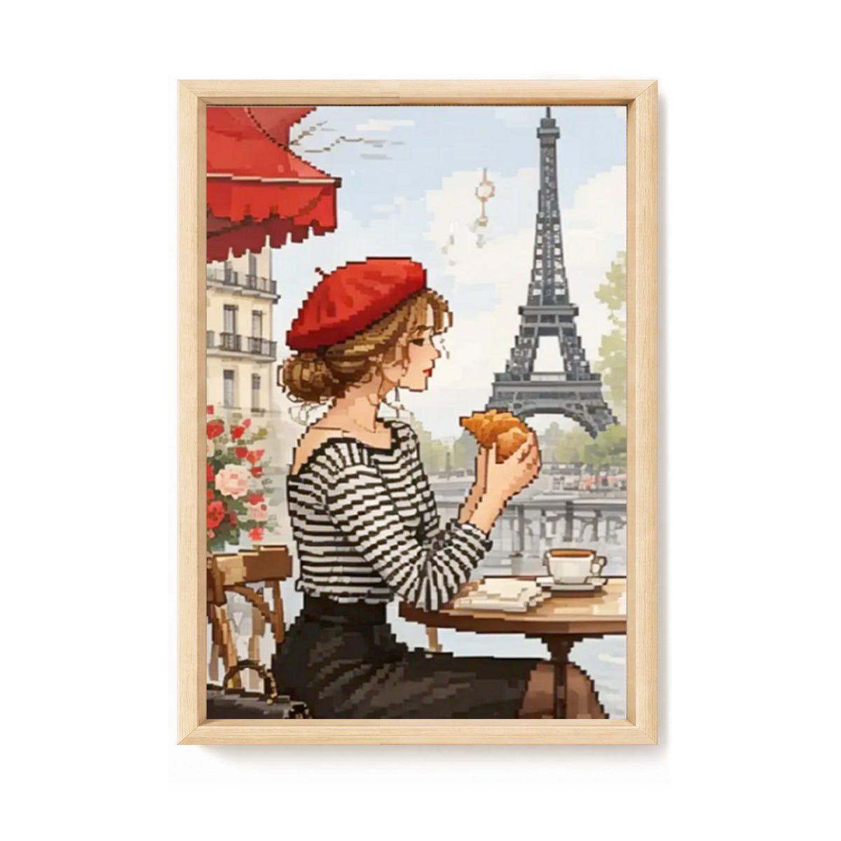 Paris Morning & Noon - Full 11CT Stamped Cross Stitch 40x60CM - Huacan