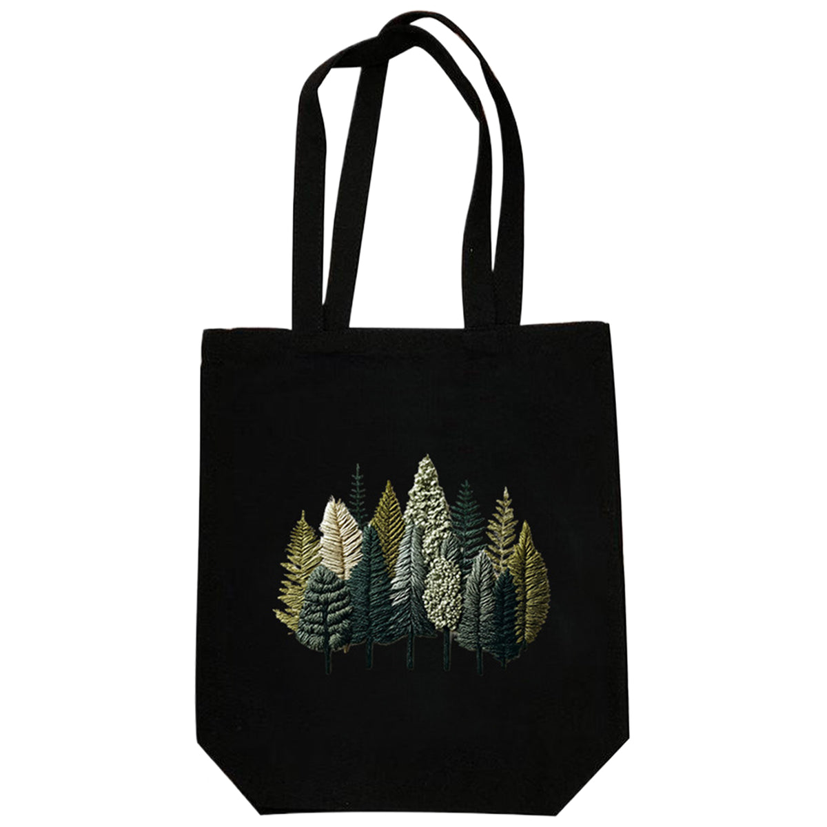 Forest Pines - DIY Embroidery Cross Stitch Kit with Pattern Cotton Threads Needles Hoop 32×37CM/12.60×14.57in
