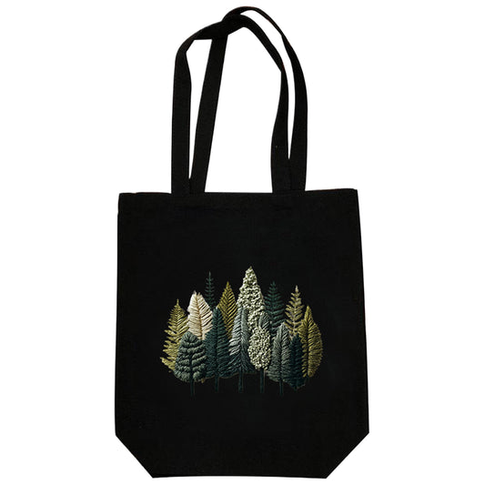 Forest Pines - DIY Embroidery Cross Stitch Kit with Pattern Cotton Threads Needles Hoop 32×37CM/12.60×14.57in