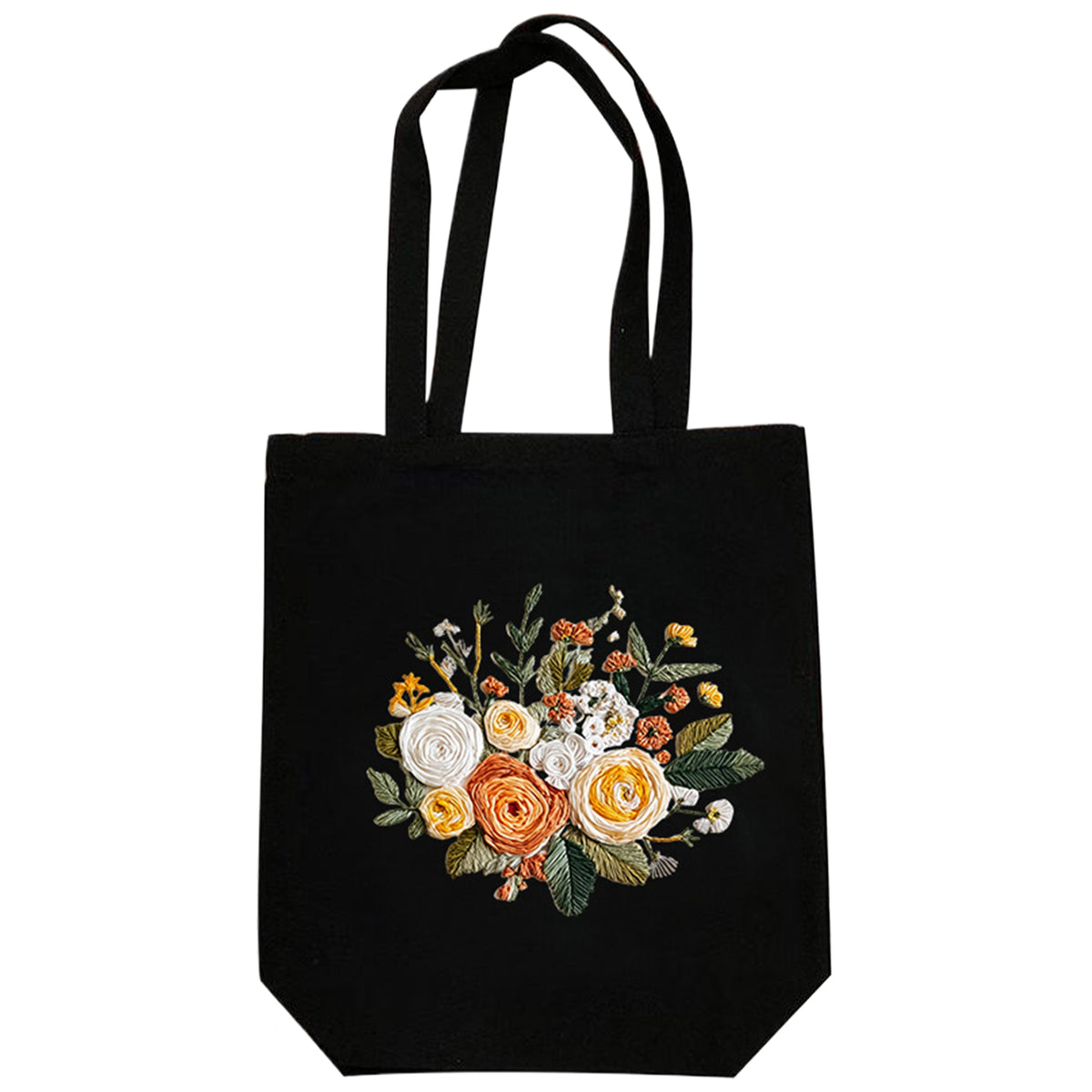 Apricot Bouquet - DIY Embroidery Cross Stitch Kit with Pattern Cotton Threads Needles Hoop 32×37CM/12.60×14.57in
