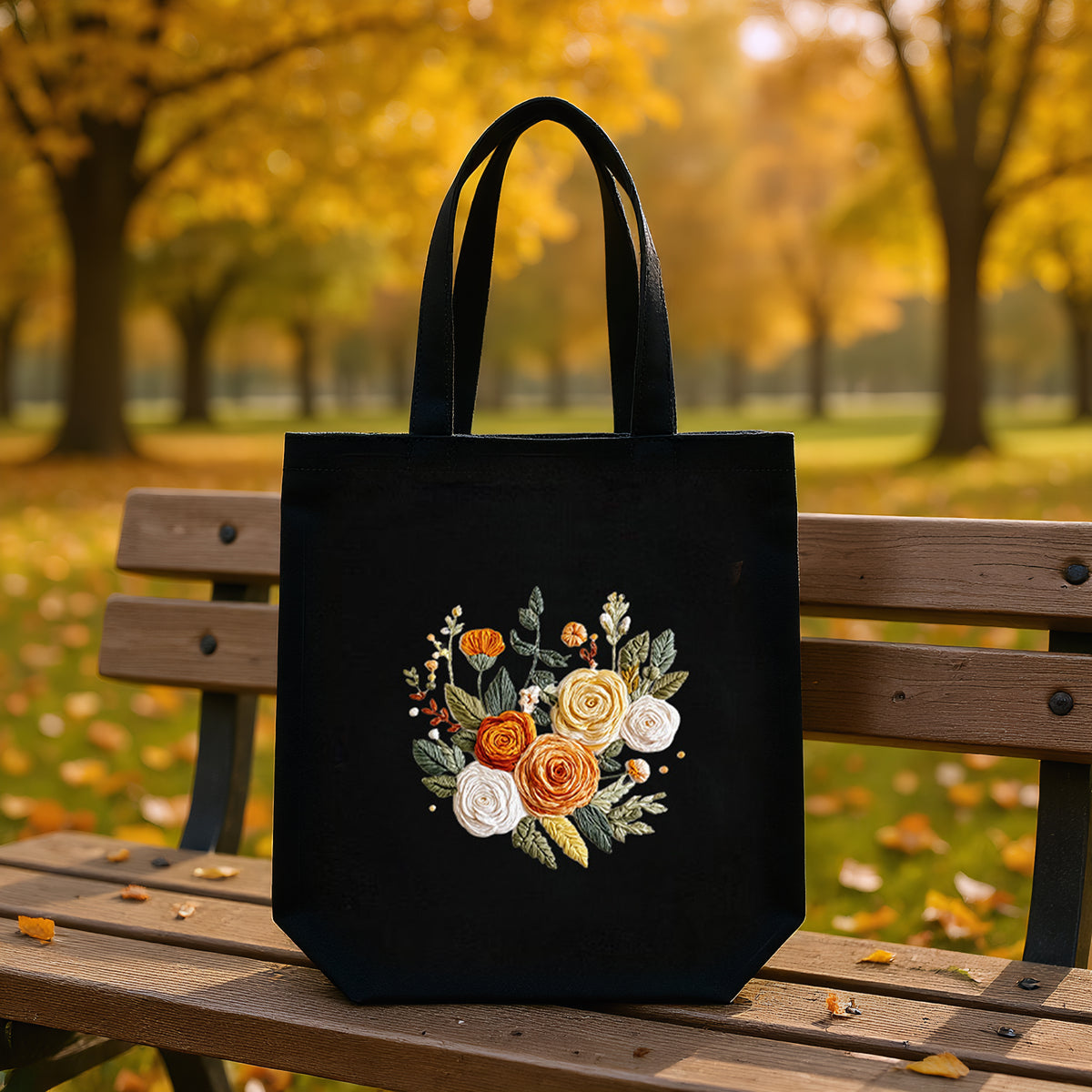 Peach Roses - DIY Embroidery Cross Stitch Kit with Pattern Cotton Threads Needles Hoop 32×37CM/12.60×14.57in