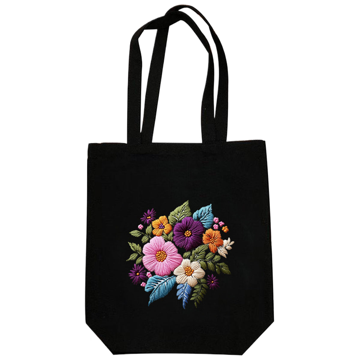 Vivid Blooms - DIY Embroidery Cross Stitch Kit with Pattern Cotton Threads Needles Hoop 32×37CM/12.60×14.57in