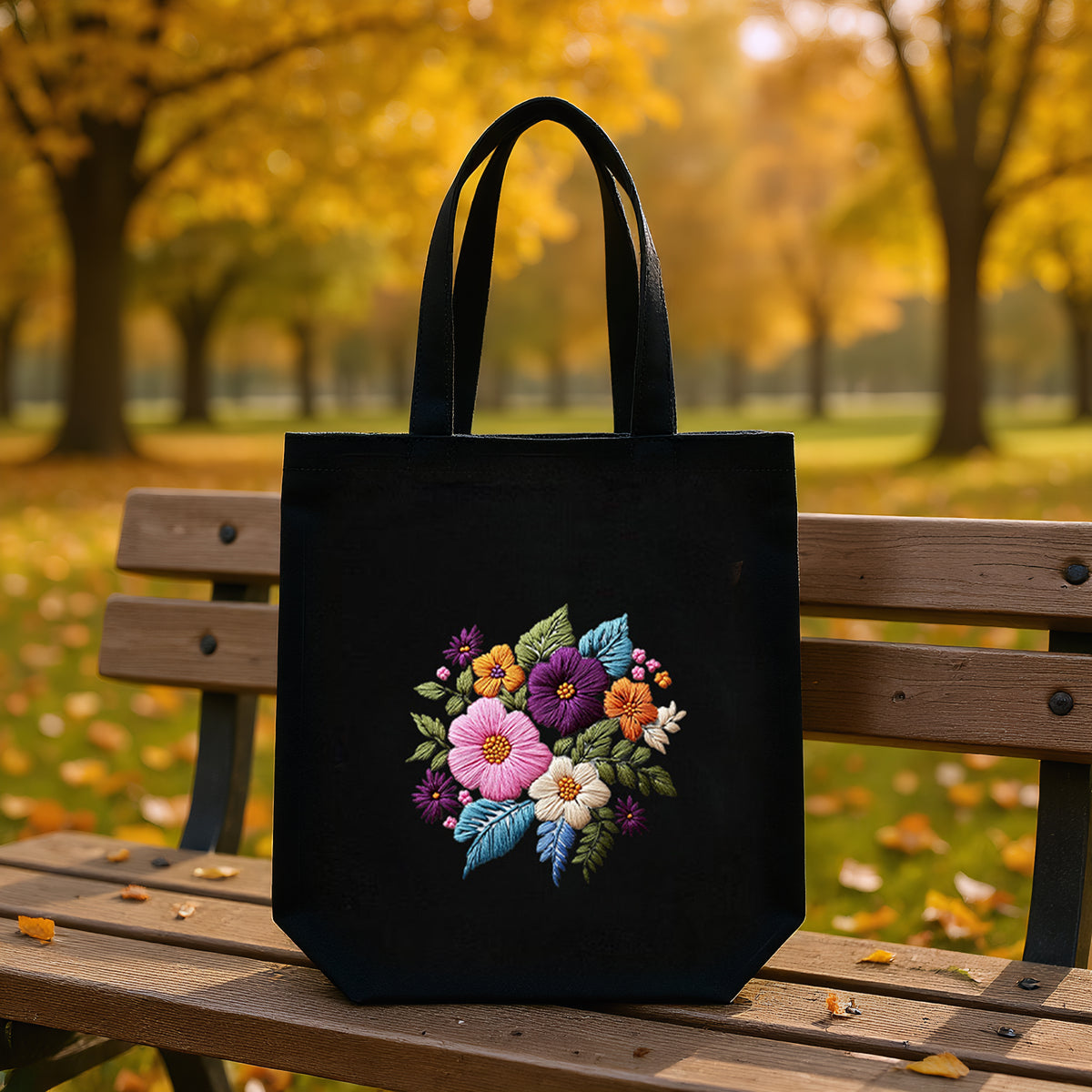 Vivid Blooms - DIY Embroidery Cross Stitch Kit with Pattern Cotton Threads Needles Hoop 32×37CM/12.60×14.57in