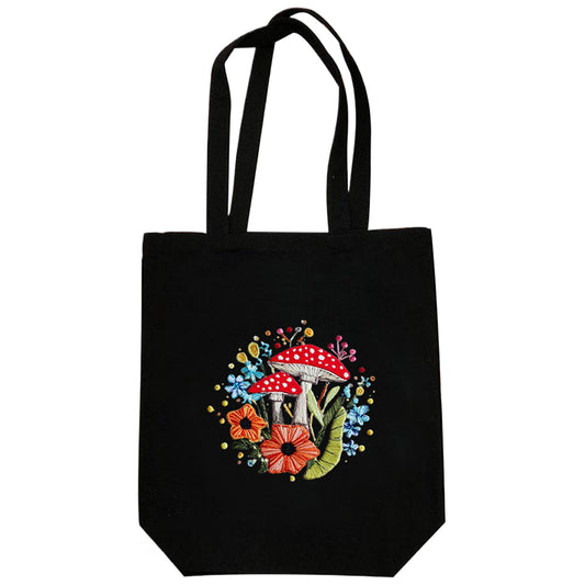 Forest Mushroom - DIY Embroidery Cross Stitch Kit with Pattern Cotton Threads Needles Hoop 32×37CM/12.60×14.57in