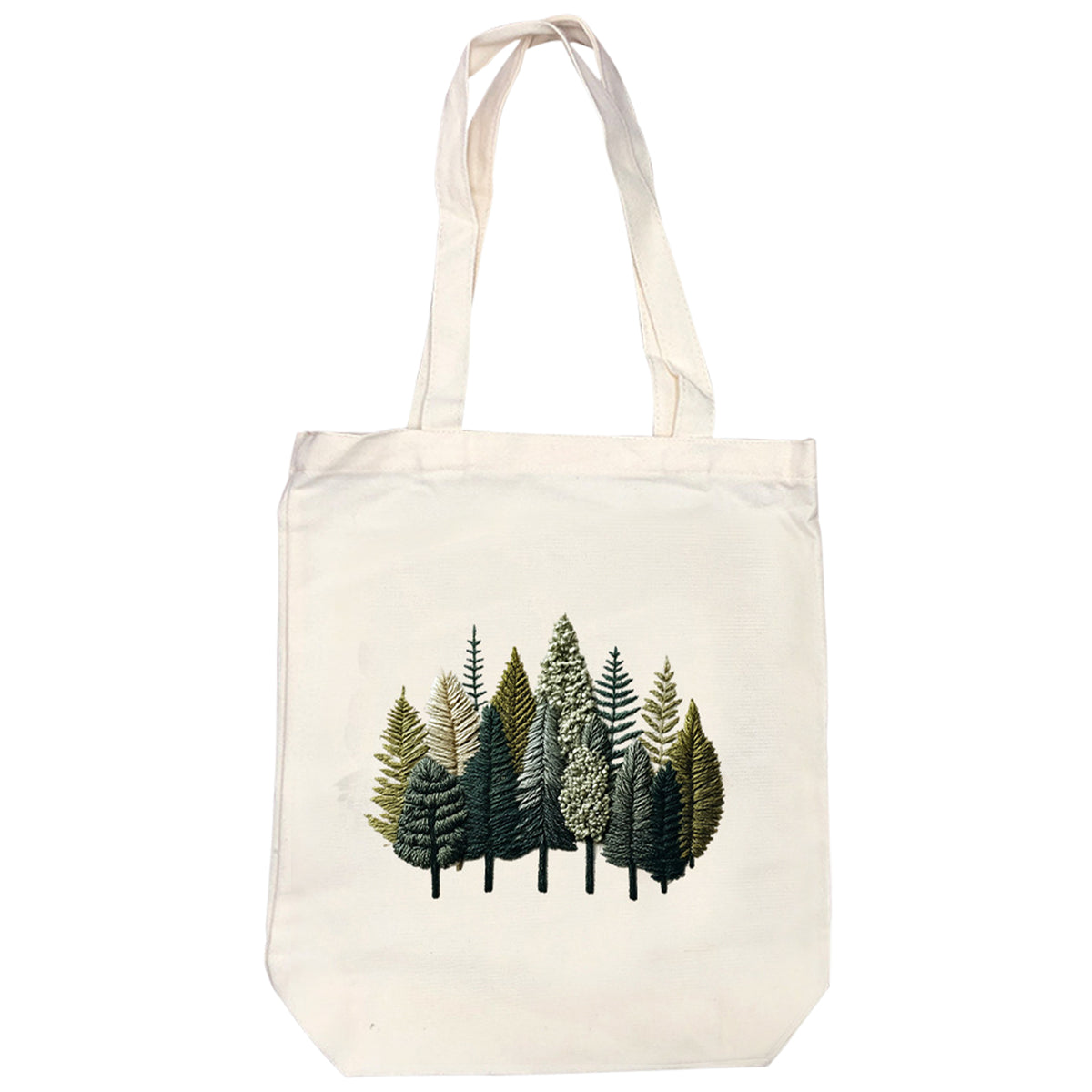 Green Pines - DIY Embroidery Cross Stitch Kit with Pattern Cotton Threads Needles Hoop 32×37CM/12.60×14.57in