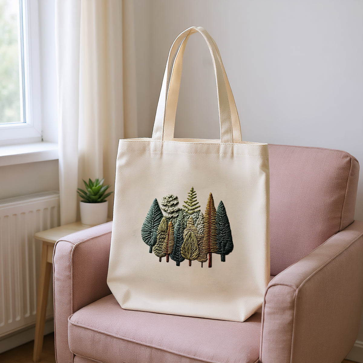 Vintage Woods - DIY Embroidery Cross Stitch Kit with Pattern Cotton Threads Needles Hoop 32×37CM/12.60×14.57in