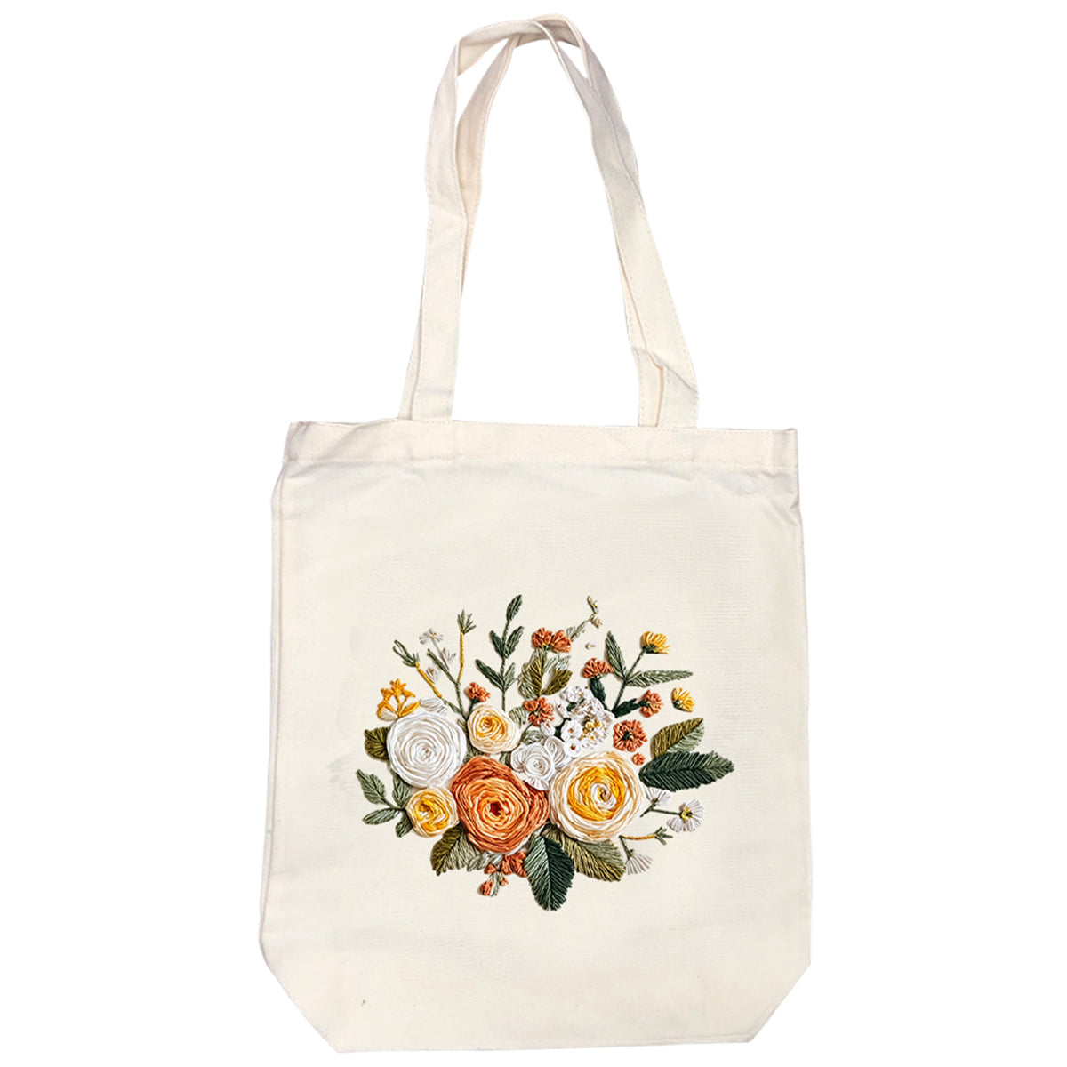 Apricot Bouquet - DIY Embroidery Cross Stitch Kit with Pattern Cotton Threads Needles Hoop 32×37CM/12.60×14.57in