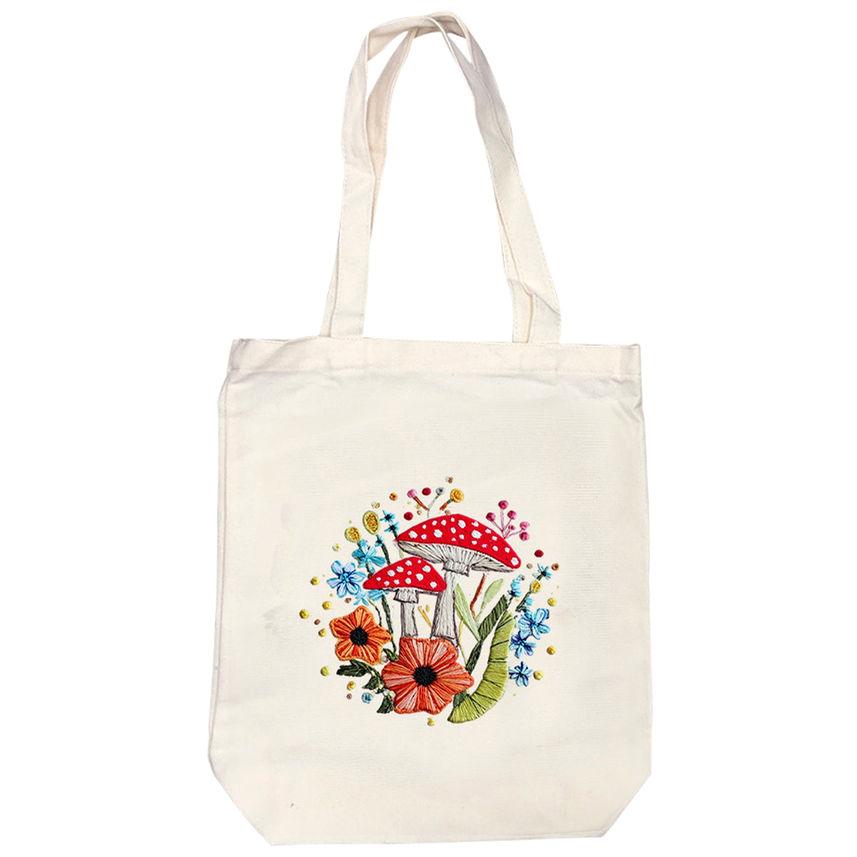 Fly Agaric - DIY Embroidery Cross Stitch Kit with Pattern Cotton Threads Needles Hoop 32×37CM/12.60×14.57in