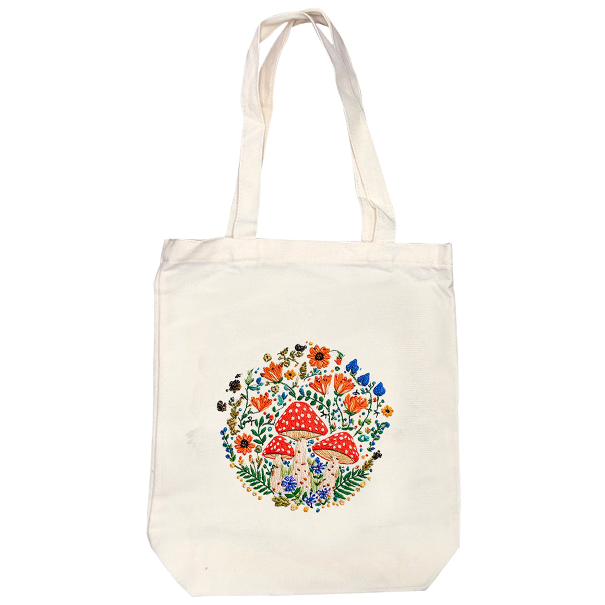 Forest Mushrooms - DIY Embroidery Cross Stitch Kit with Pattern Cotton Threads Needles Hoop 32×37CM/12.60×14.57in