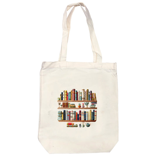 Bücherregal - DIY Stickset Kreuzstich mit Vorlage, Baumwollgarnen, Nadeln und Stickrahmen 32 × 37 cm / 12,60 × 14,57 Zoll