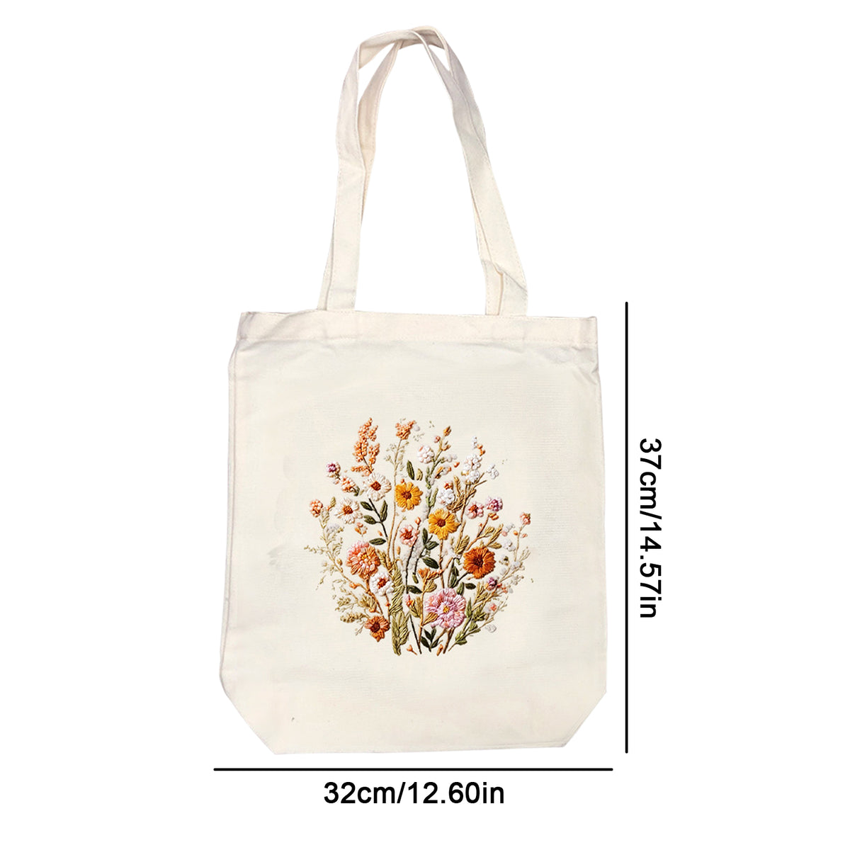 Wild Autumn Blooms - DIY Embroidery Cross Stitch Kit with Pattern Cotton Threads Needles Hoop 32×37CM/12.60×14.57in