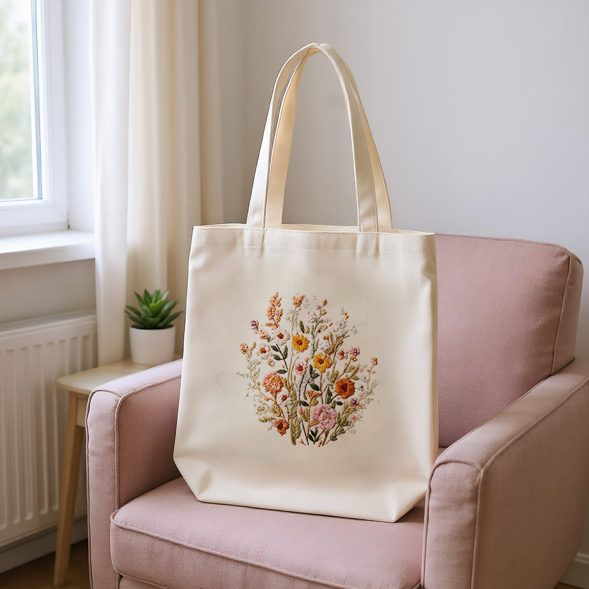 Wild Autumn Blooms - DIY Embroidery Cross Stitch Kit with Pattern Cotton Threads Needles Hoop 32×37CM/12.60×14.57in