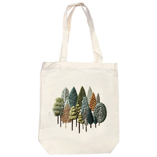 Vintage Woods – DIY-Stickset für Kreuzstich mit Vorlage, Baumwollgarnen, Nadeln und Stickrahmen, 32 × 37 cm