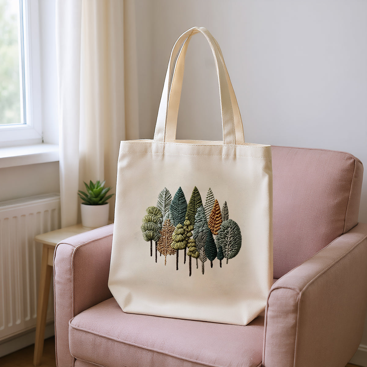 Vintage Woods - DIY Embroidery Cross Stitch Kit with Pattern Cotton Threads Needles Hoop 32×37CM/12.60×14.57in