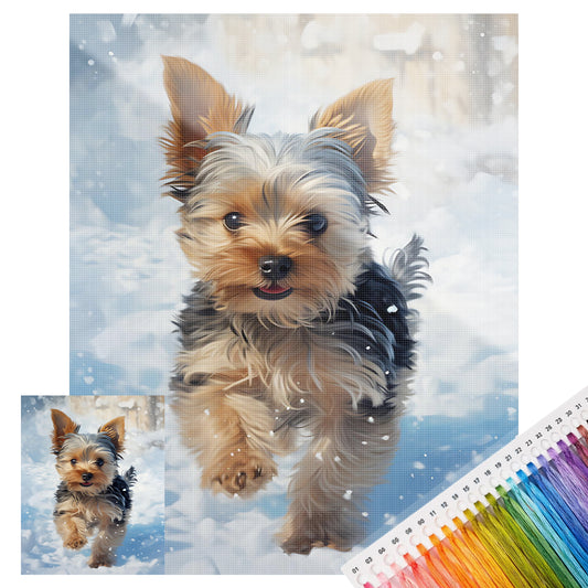 Hund - Vollständiges 11CT Stempel-Kreuzstich-Set 40x50CM - Yishu