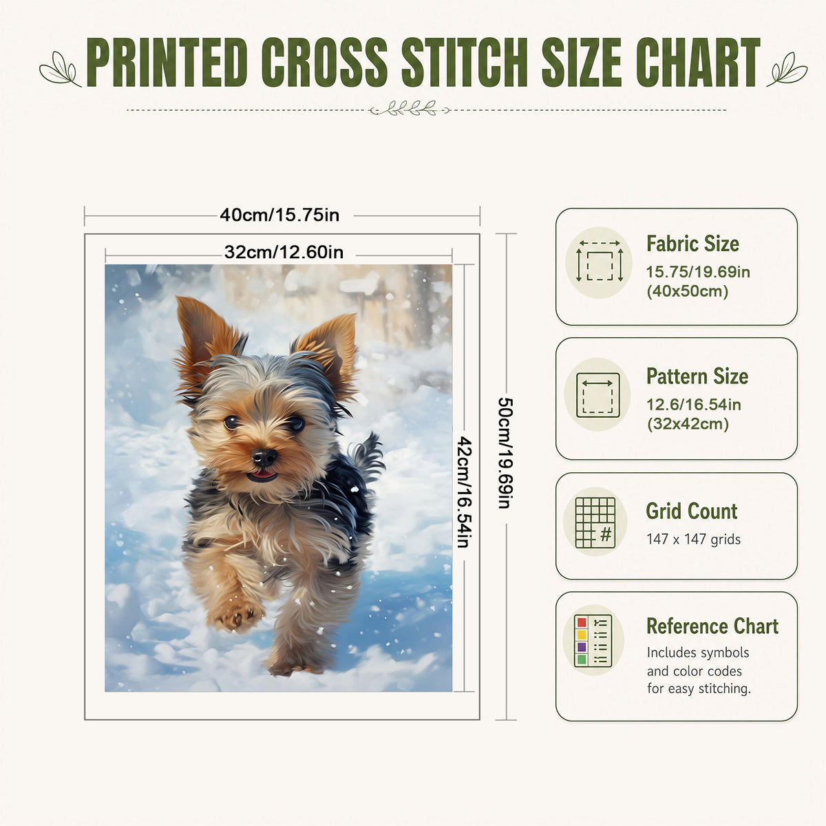 Dog - Full 11CT Stamped Cross Stitch 40x50CM - Yishu