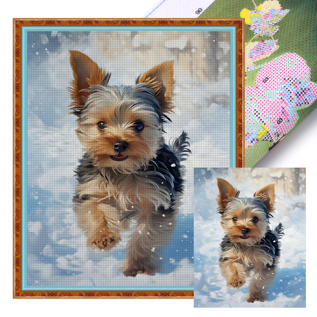 Dog - Full 11CT Stamped Cross Stitch 40x50CM - Yishu