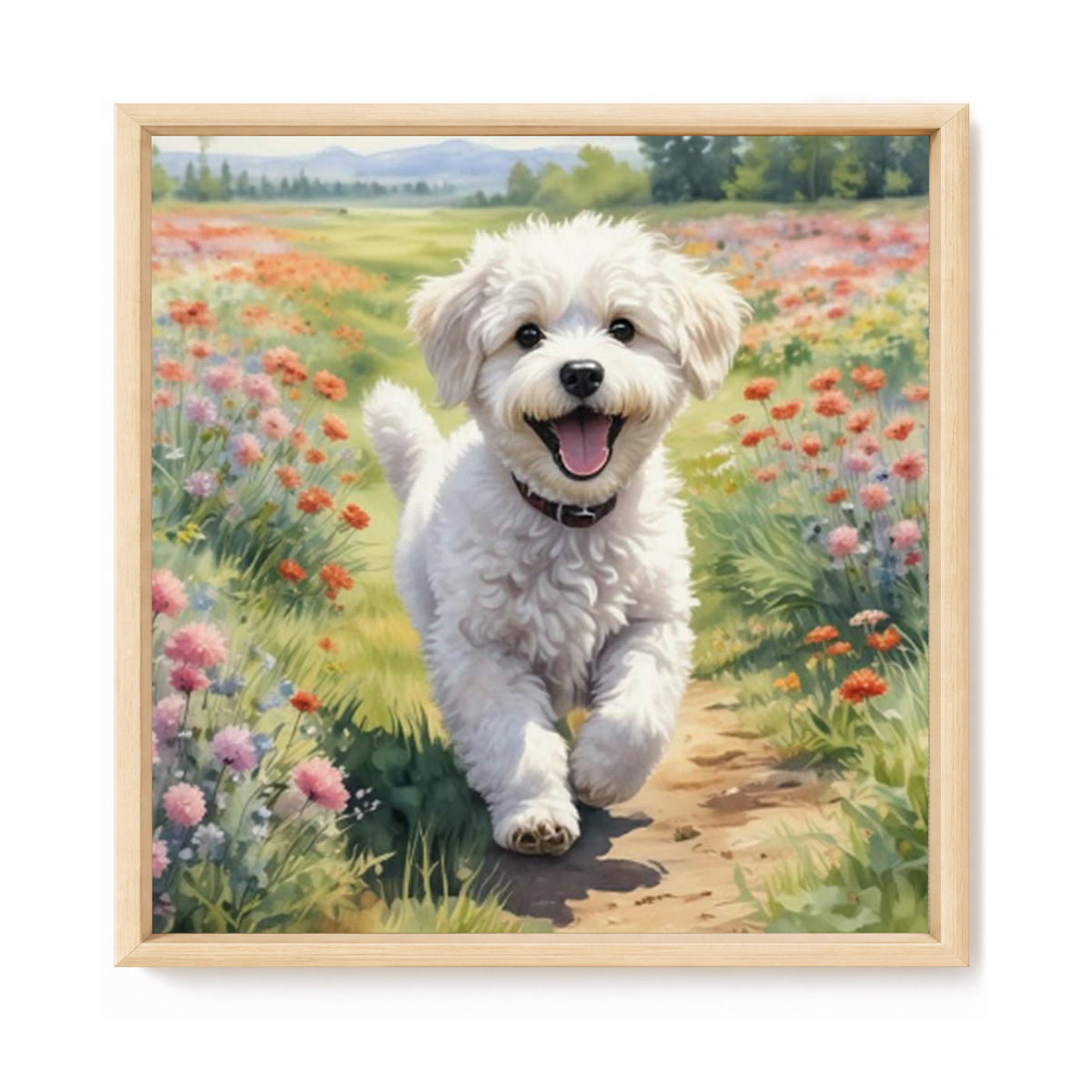 Meadow Pup-Dog - Full 11CT Stamped Cross Stitch 40x40CM - Yishu