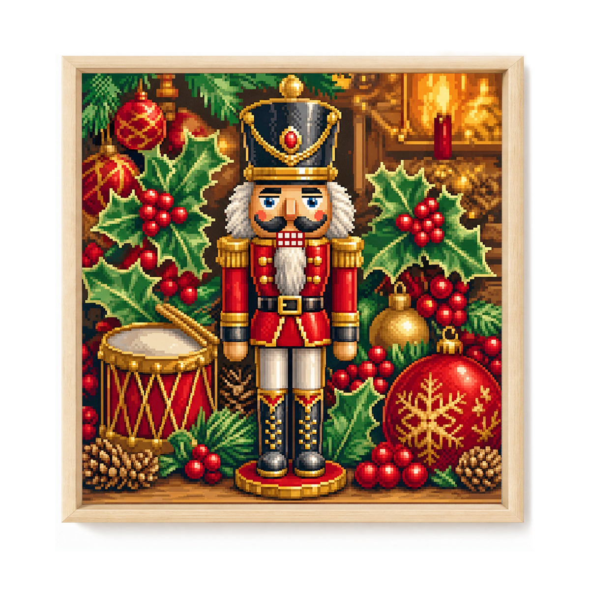 Vintage Nutcracker - Full 11CT Stamped Cross Stitch 40x40CM - Yishu