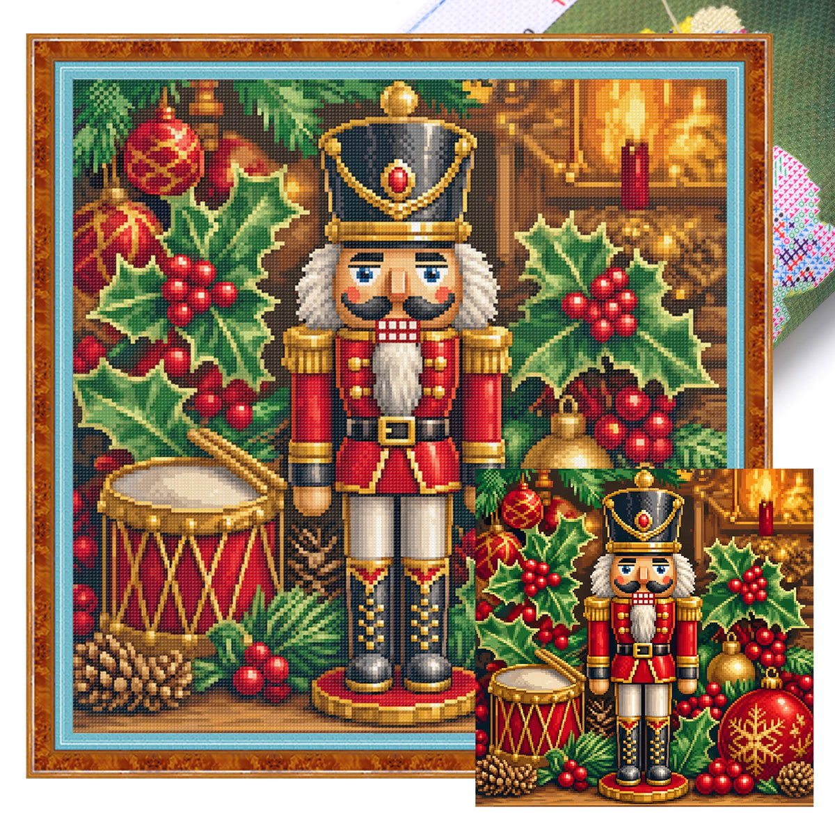 Vintage Nutcracker - Full 11CT Stamped Cross Stitch 40x40CM - Yishu